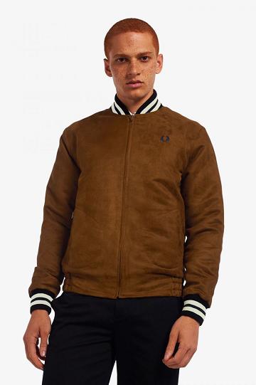 Dark Brown Fred Perry J2848 Men's Jackets | PH 1202PJJQ